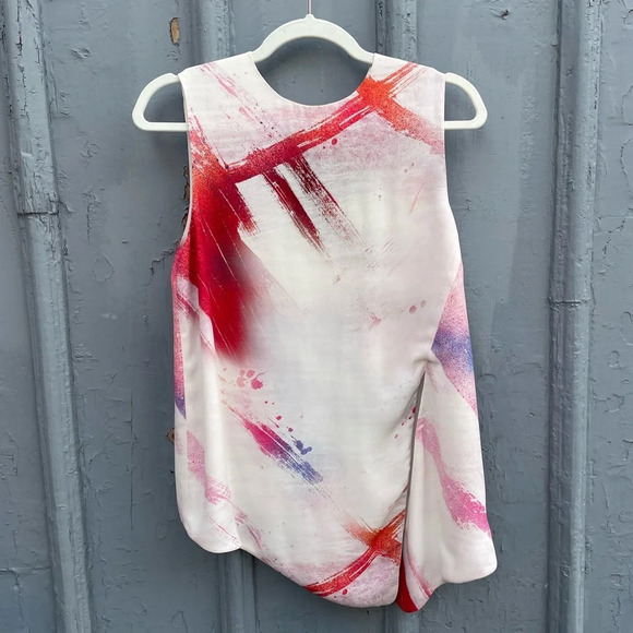 Babaton Hopkins Paint Brush Effect  Sleeveless Blouse, size Small - Picture 4 of 12